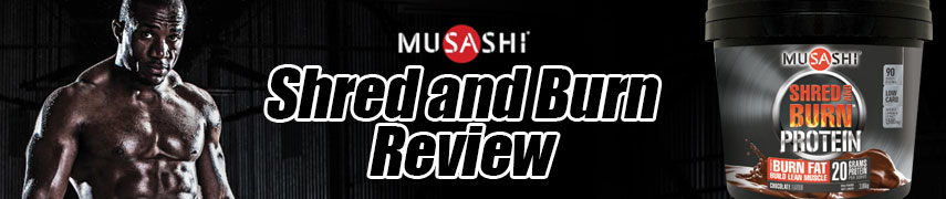 musashi shred and burn nutritional info